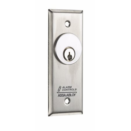 Alarm Controls Alarm Controls MCK-1-3 Mortise Key Switch - Wall Mountable for Mortise Cylinder - Stainless Steel MCK13